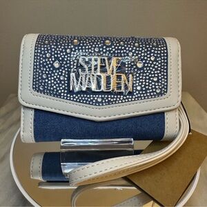 Steve Madden Brett Denim Wallet Wristlet NWT